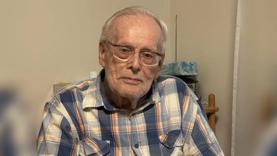 Helmut Gütebier feierte in Dinkelsbühl seinen 100. Geburtstag. Der Jubilar ist seinem Leben viel herumgekommen. (Foto: Uwe Hahn)