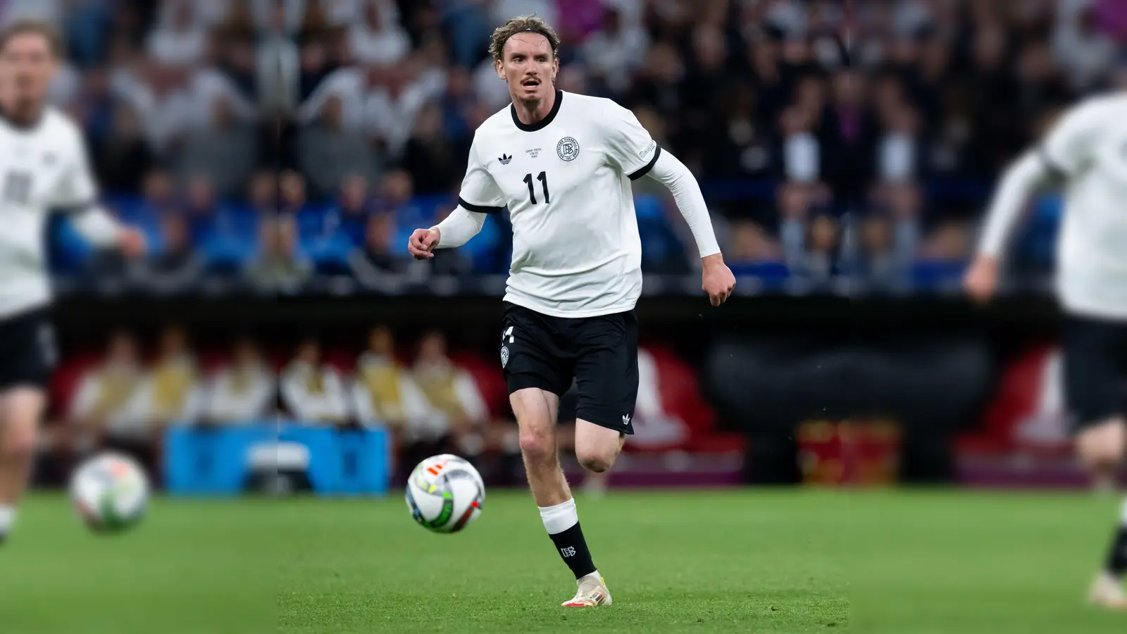 Blieb im U21-EM-Finale ohne Tor: Nick Woltemade (Foto: Sven Hoppe/dpa)