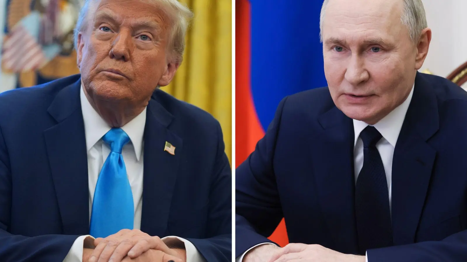 Zweites Telefonat zwischen Trump und Putin: Es geht nur mühsam voran. (Foto: Evan Vucci/AP/Mikhail Metzel/Pool Sputnik Kremlin via AP/dpa)