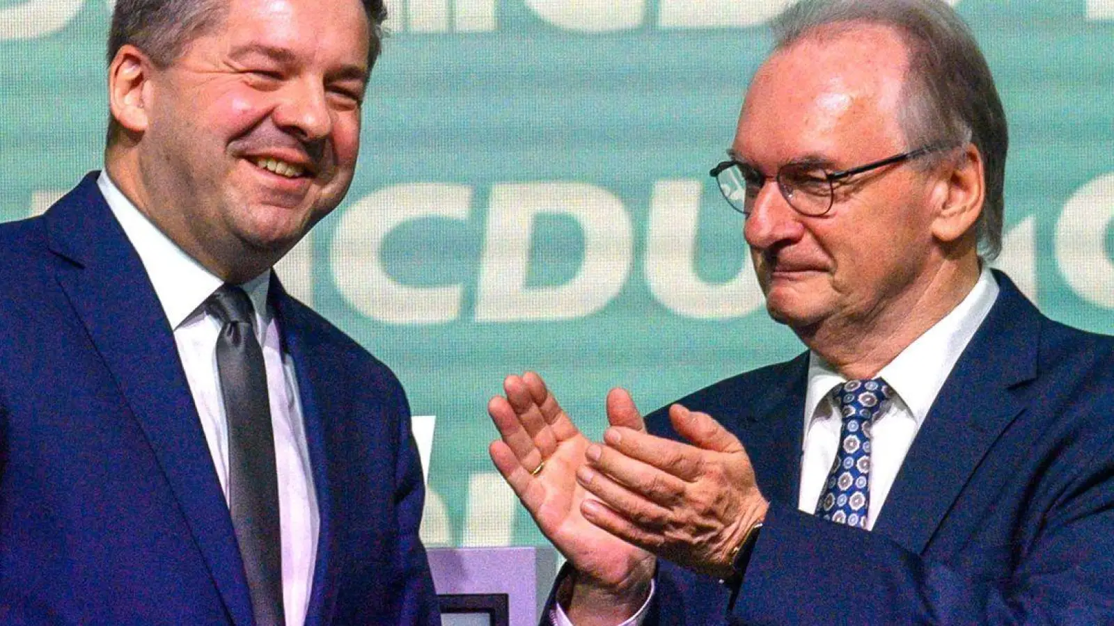 Sven Schulze will das Amt von Sachsen-Anhalts Regierungschef Reiner Haseloff (beide CDU) übernehmen. (Archivbild) (Foto: Klaus-Dietmar Gabbert/dpa)