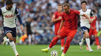 Harry Kane trifft mit dem FC Bayern wieder auf Tottenham. (Foto: Bradley Collyer/PA Wire/dpa)