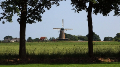 Windmühlen wie die Olde Mölle hat man in Achterhoek mitunter fast für sich: Touristenmassen sind hier nicht unterwegs.  (Foto: Bernd F. Meier/dpa-tmn)
