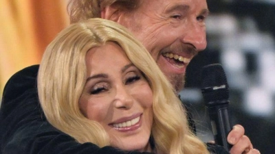 Mit seinem Auftritt sorgte Gottschalk für Irritationen. (Foto: Peter Kneffel/dpa)