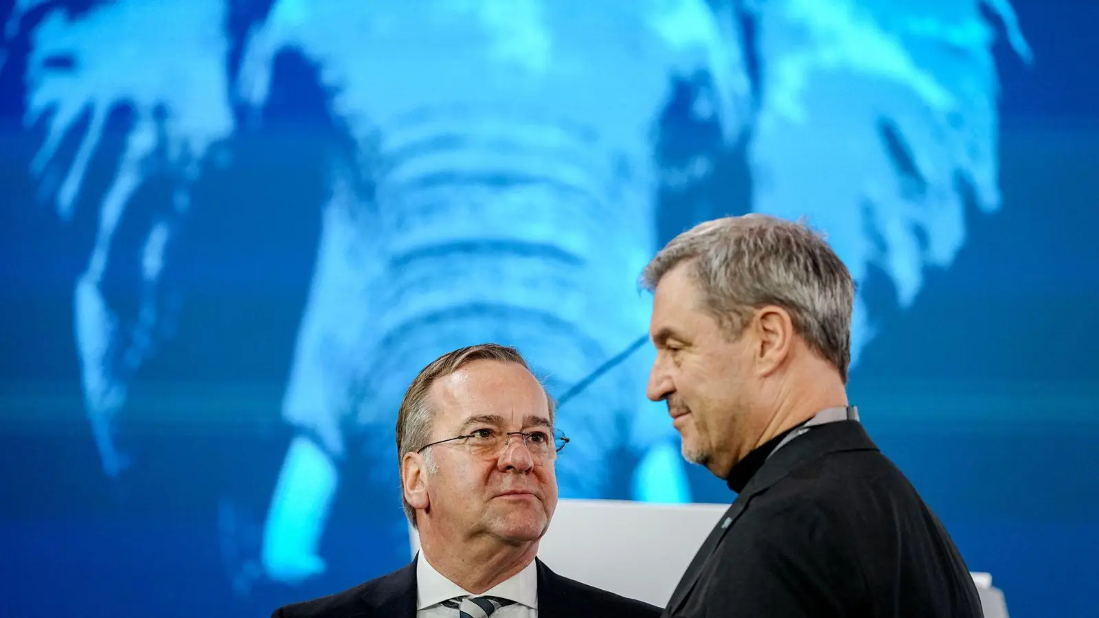 CSU-Chef Markus Söder und Verteidigungsminister Boris Pistorius (SPD) im Februar bei der Münchner Sicherheitskonferenz. (Archivbild)  (Foto: Kay Nietfeld/dpa)