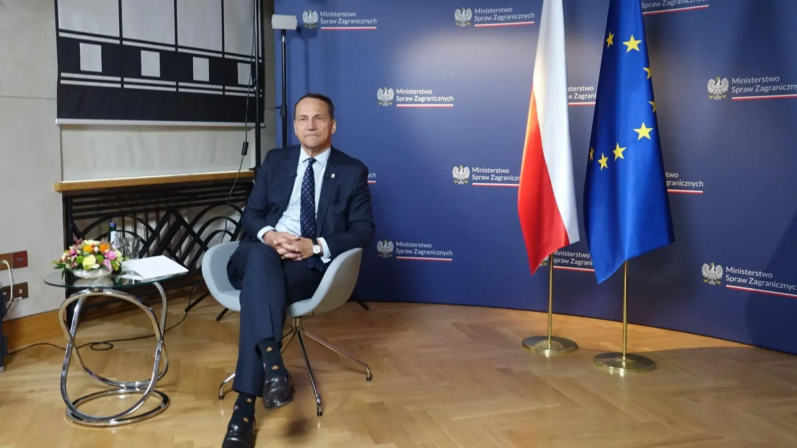Der polnische Außenminister Sikorski ist besorgt wegen russischer Raketen in Kaliningrad. (Foto: Friedemann Kohler/dpa)