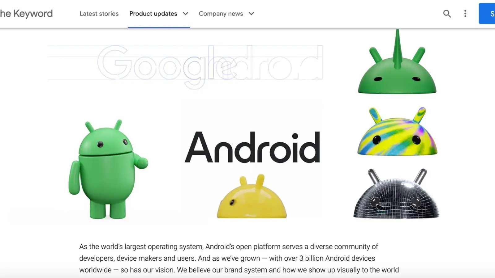 Bunt, verspielt und dreidimensional: So präsentiert sich zukünftig der Bugdroid. (Foto: blog.google/products/android/modern-look/dpa-tmn)