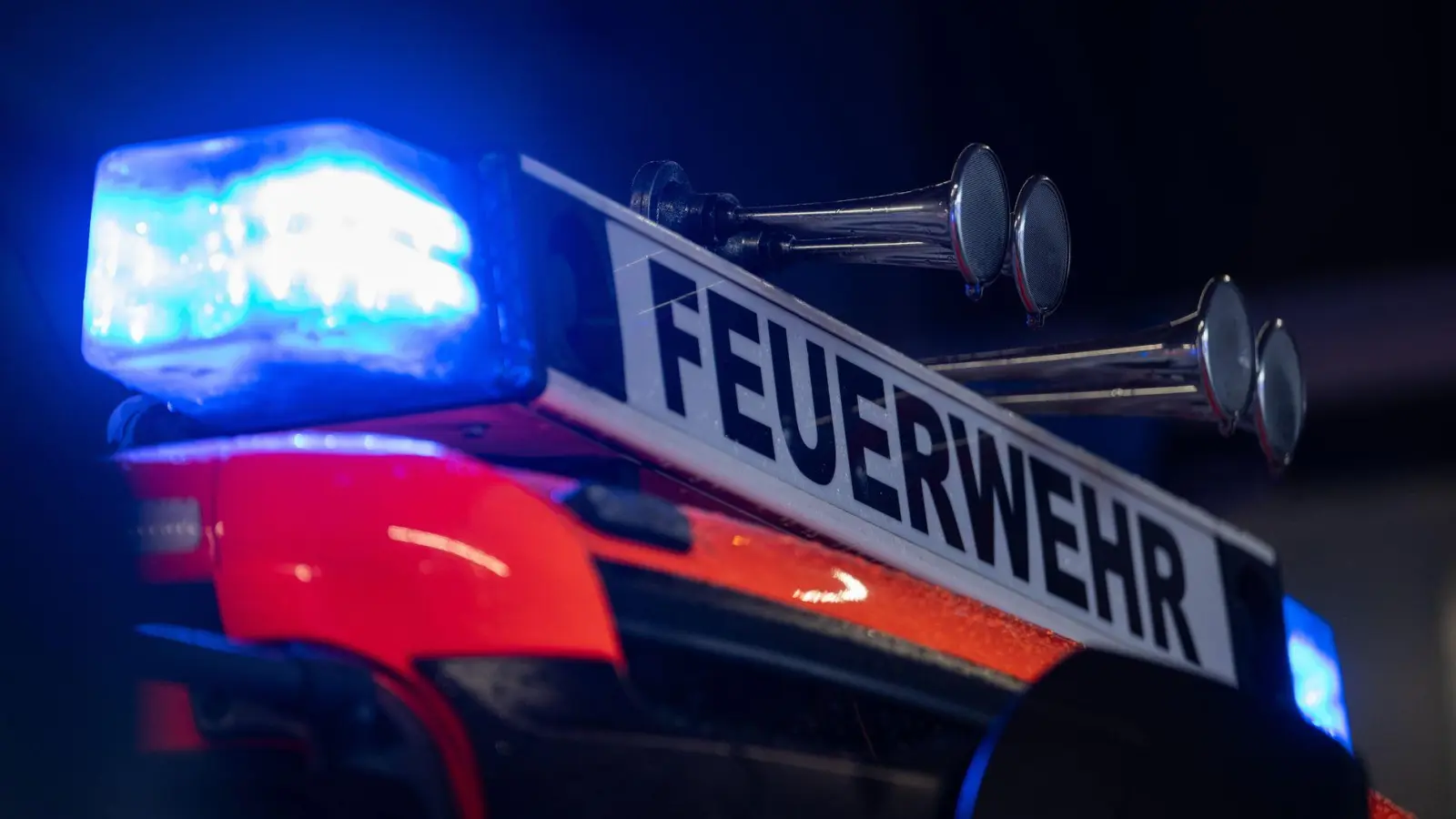 Die Feuerwehr löscht auf dem Gelände eines Holzbodenwerks mehrere Stunden lang. (Symbolbild) (Foto: Marijan Murat/dpa)