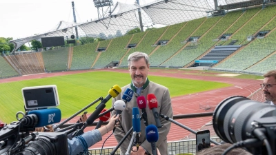 „Ich mache alles, was Olympia nützt und in München erlaubt ist“, sagte Ministerpräsident Söder über seine Unterstützung der Bewerbung.  (Foto: Peter Kneffel/dpa)