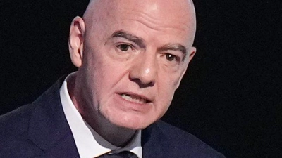 Gianni Infantino kündigt seine erneute Kandidatur als FIFA-Präsident an.  (Foto: Darryl Dyck/The Canadian Press/AP/dpa)