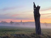 Wenn sich der Nebel langsam auflöst - gesehen bei Lohr (Foto: Heinz Schopf)