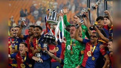 Der deutsche Nationaltorwart Marc-André ter Stegen steht nach langer Verletzung am Samstag erstmals wieder beim FC Barcelona im Tor. (Foto: Joan Monfort/AP/dpa)