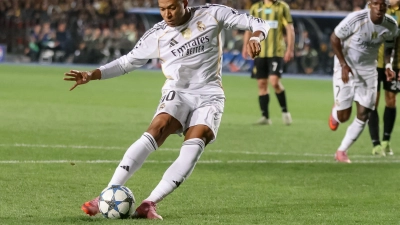 Auf Real-Torjäger Kylian Mbappe ist derzeit Verlass. (Foto: Alikhan Sariyev/AP/dpa)