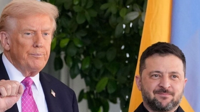 Trump und Selenskyj trafen sich im Weißen Haus.  (Foto: Alex Brandon/AP/dpa)