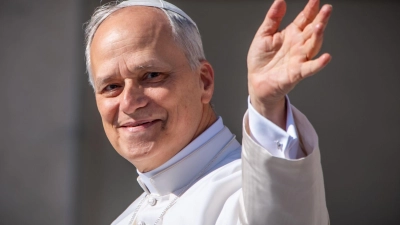 Papst Leo XIV. feiert seine offizielle Amtseinführung im Vatikan. (Foto: Michael Kappeler/dpa)