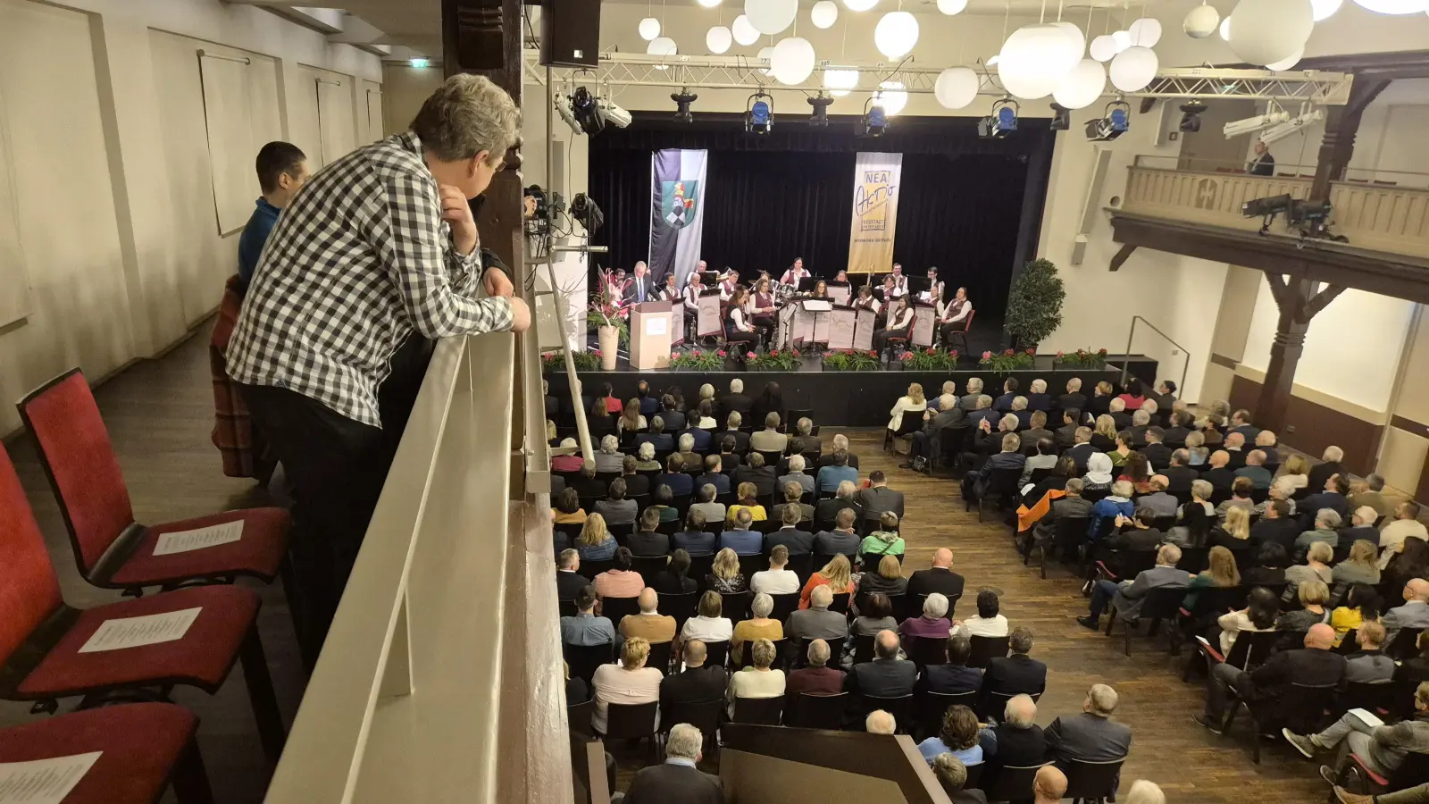 Die Stadtkapelle Frankenland spielte beim Neujahrsempfang in der NeuStadtHalle auf. (Foto: Patrick Lauer)