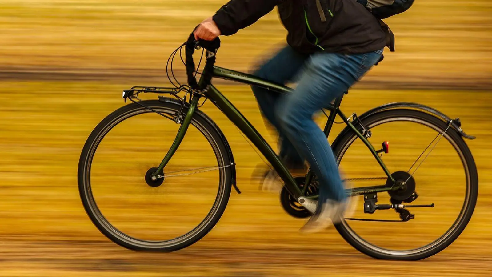 Herbst-Check fürs Fahrrad: Beleuchtung, Reifenprofil und Bremsbeläge prüfen –&nbsp;und die eigene Fahrweise anpassen. (Foto: Jan Woitas/dpa/dpa-tmn)