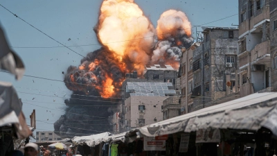 Vorerst geht der Krieg in Gaza weiter.  (Foto: Jehad Alshrafi/AP/dpa)
