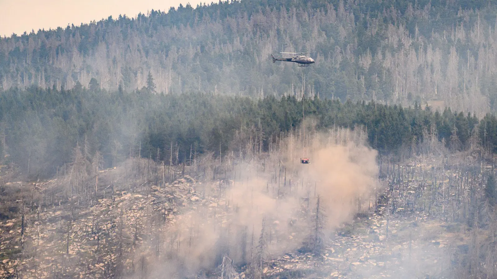 Brandstiftung ist nicht aufgeschlossen. (Foto: Swen Pförtner/dpa)