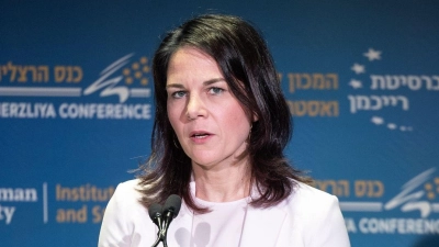 Bundesaußenministerin Annalena Baerbock auf der Herzlija-Sicherheitskonferenz in Tel Aviv. (Foto: Hannes P Albert/dpa)