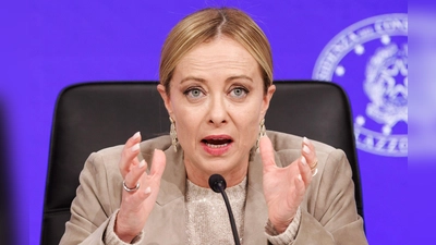 Italiens rechte Ministerpräsidentin Giorgia Meloni treibt den Umbau der Justiz voran. (Archivbild) (Foto: Roberto Monaldo/LaPresse/AP/dpa)