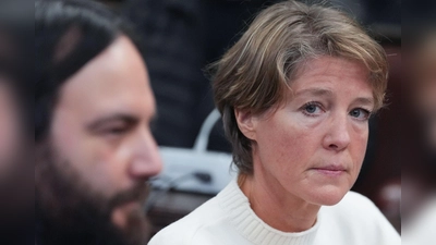 Christina Block hat im Prozess um die Entführung ihrer Kinder erneut ihre Unschuld beteuert. (Foto: Marcus Brandt/dpa)