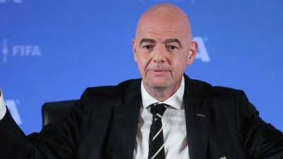 FIFA-Präsident Gianni Infantino ist gegen die Einführung einer Blauen Karte. (Foto: Ding Ting/Xinhua/dpa)