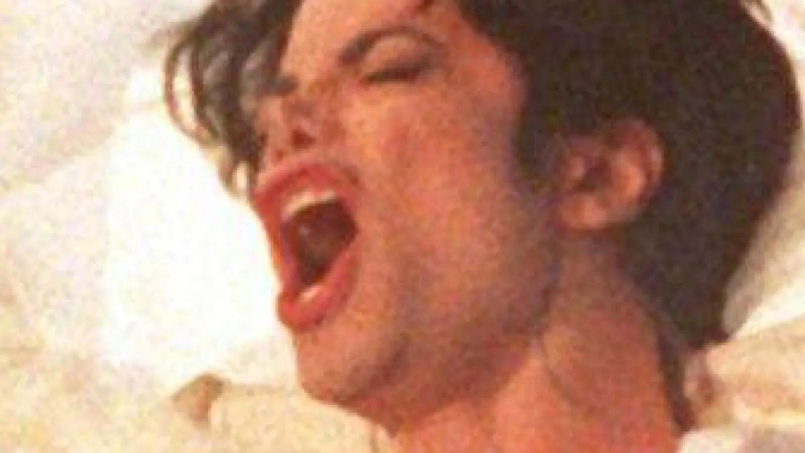 Michael Jackson am Geländer der Hebebühne in der Duisburger Rhein-Ruhr-Halle am Abend des 4. November 1995. (Archivbild) (Foto: Achim Scheidemann/dpa)