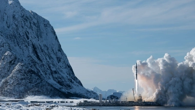 Der erste Testflug der Spectrum-Rakete im März 2025 (Handout) (Foto: -/Isar Aerospace/dpa)