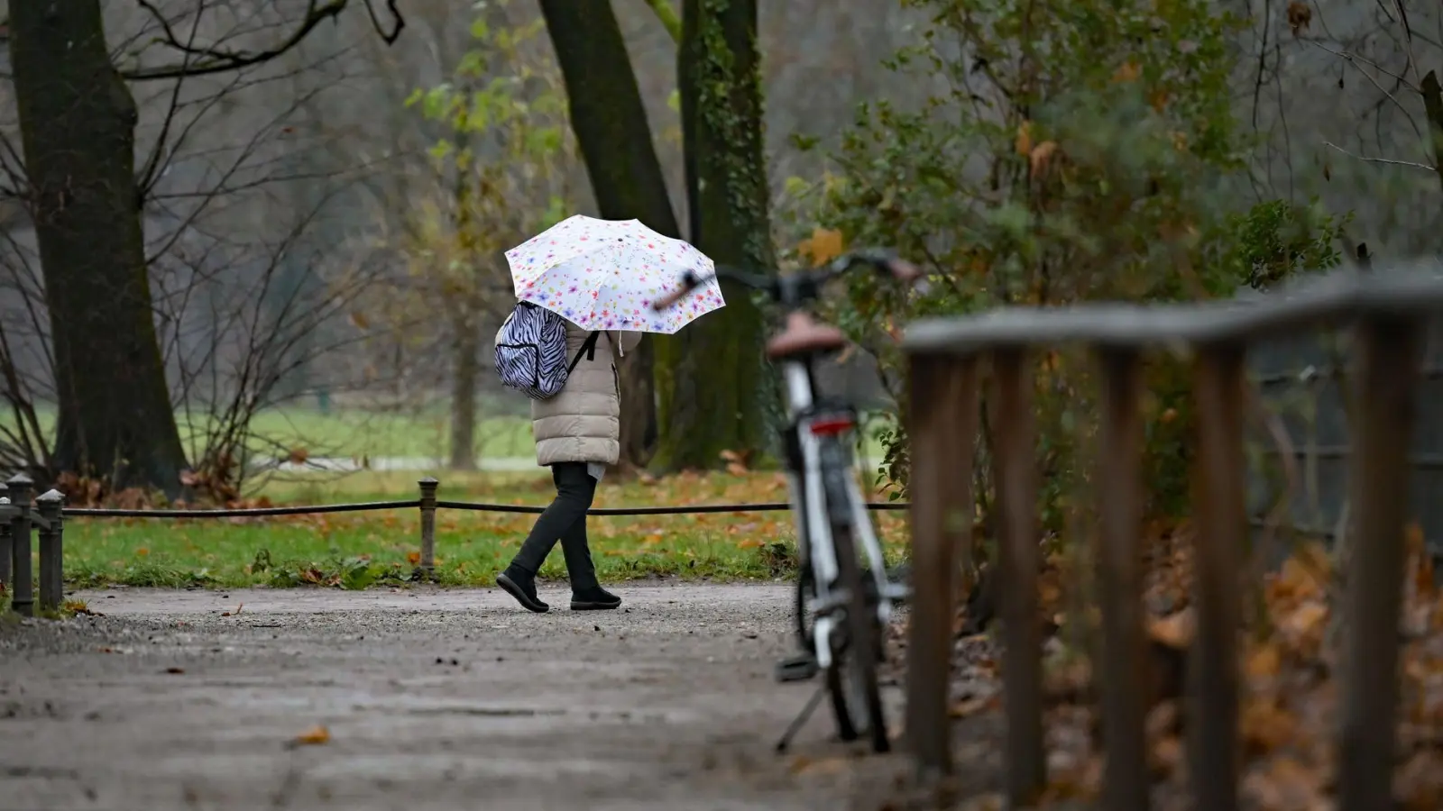 Es bleibt herbstlich grau und winterlich glatt.  (Foto: Malin Wunderlich/dpa)