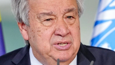 UN-Generalsekretär Guterres mahnt eine sofortige Waffenruhe in Gaza an. (Archivbild)   (Foto: Kay Nietfeld/dpa)
