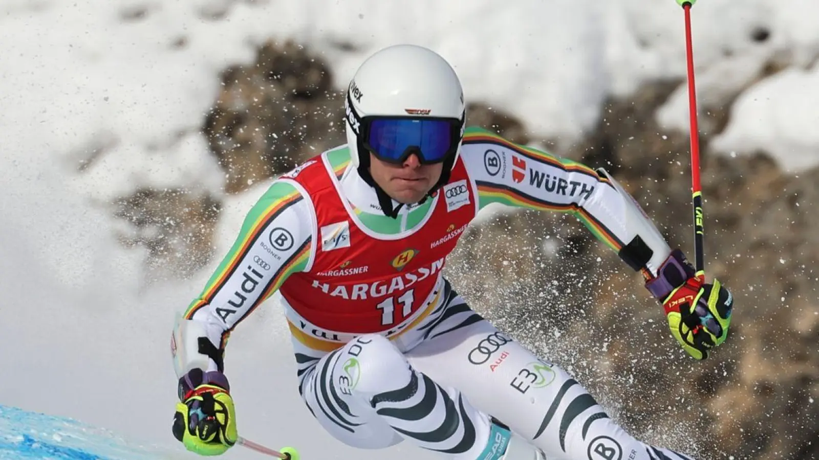 Alexander Schmid wurde beim Riesenslalom in Val d&#39;Isère Neunter. (Foto: Marco Trovati/AP)