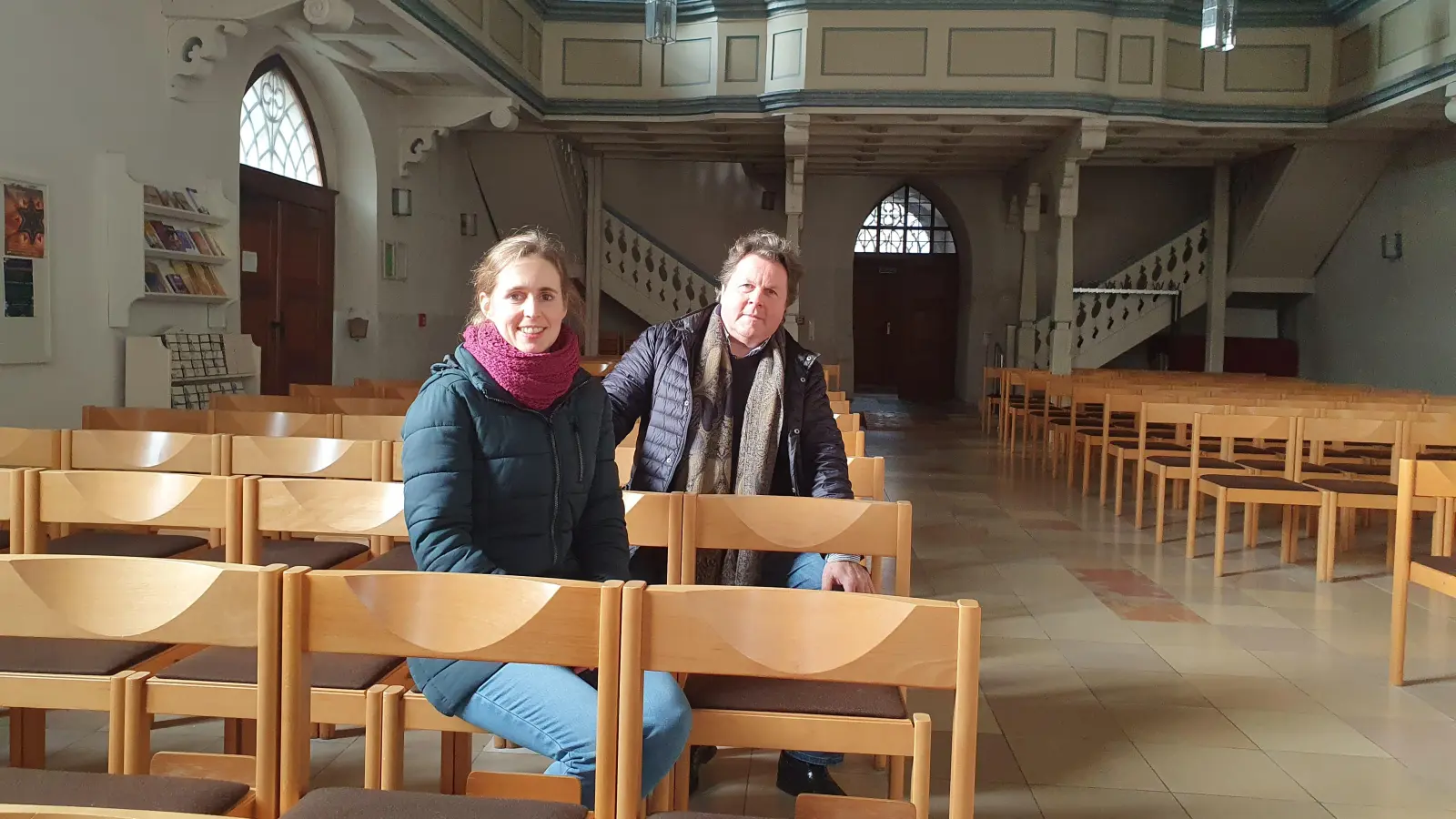 Kantorin Anne Barkowski und Sänger Christoph von Weitzel hoffen auf viele Mitmusiker. (Foto: Anna Franck)