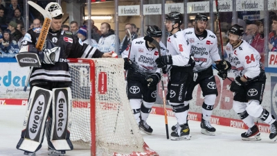 Torhüter Jonas Neffin (l) kommt zu den Eisbären. (Archivbild) (Foto: Bernd Thissen/dpa)
