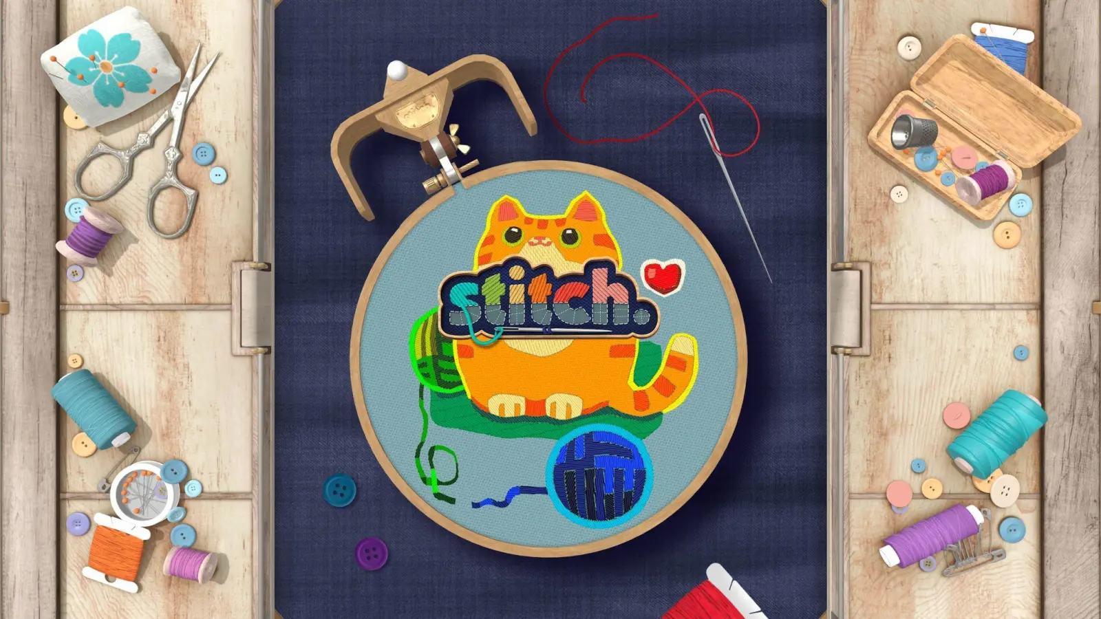 Stich für Stich wird eine Katze draus. „Stitch“ für Apple-Geräte verbindet Videospiele und Stickmuster. (Foto: Lykkegaard Europe Limited/dpa-tmn)