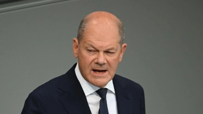 „Wer Terrorismus verherrlicht wendet sich gegen alle unsere Werte und gehört auch abgeschoben“: Olaf Scholz. (Foto: Sabina Crisan/dpa)