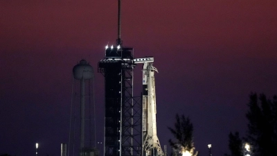 Die Crew 11 ist mit der Falcon 9 zur ISS gestartet. (Foto: Chris O'Meara/AP/dpa)