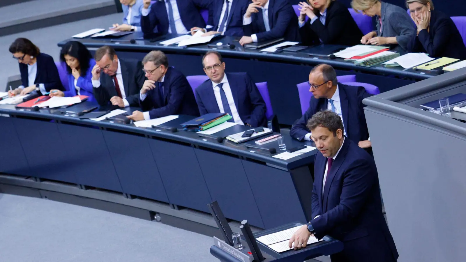 Es ist Klingbeils erster Haushalt als Finanzminister. (Foto: Carsten Koall/dpa)