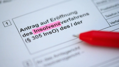 Die Zahl der Insolvenzen ist in Bayern stark gestiegen. (Symbolbild) (Foto: Jonas Walzberg/dpa)
