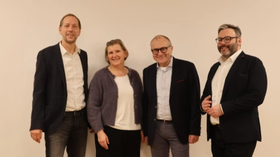 Dr. Marko Hedler, Petra Schweizer, Dr. Ulrich Grünwald und Hans Heinrich Unger (von rechts) wünschen sich eine schneller Umsetzung von Ideen und Initiativen für Feuchtwangen. (Foto: Martina Haas)