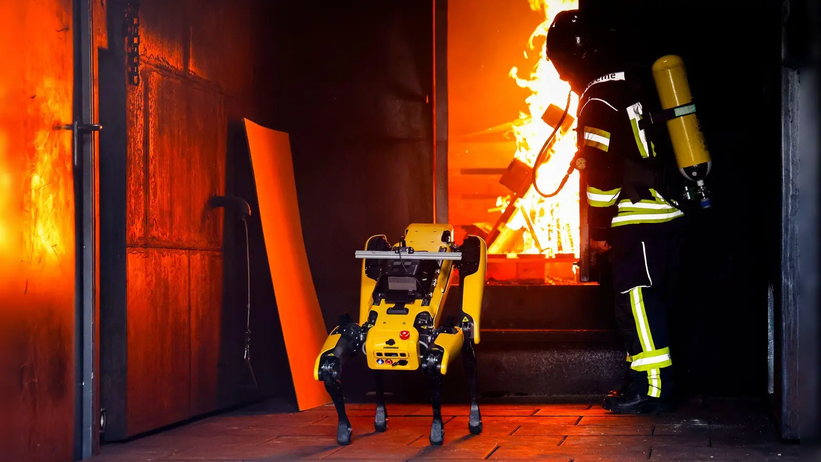 Informatiker wollen Roboter „Byte“ den Umgang mit Flammen beibringen.  (Foto: Frank Molter/dpa)