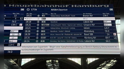 Eine Bombenentschärfung in Hamburg sorgt für Zugausfälle. (Foto: Antonia Sawallisch/dpa)