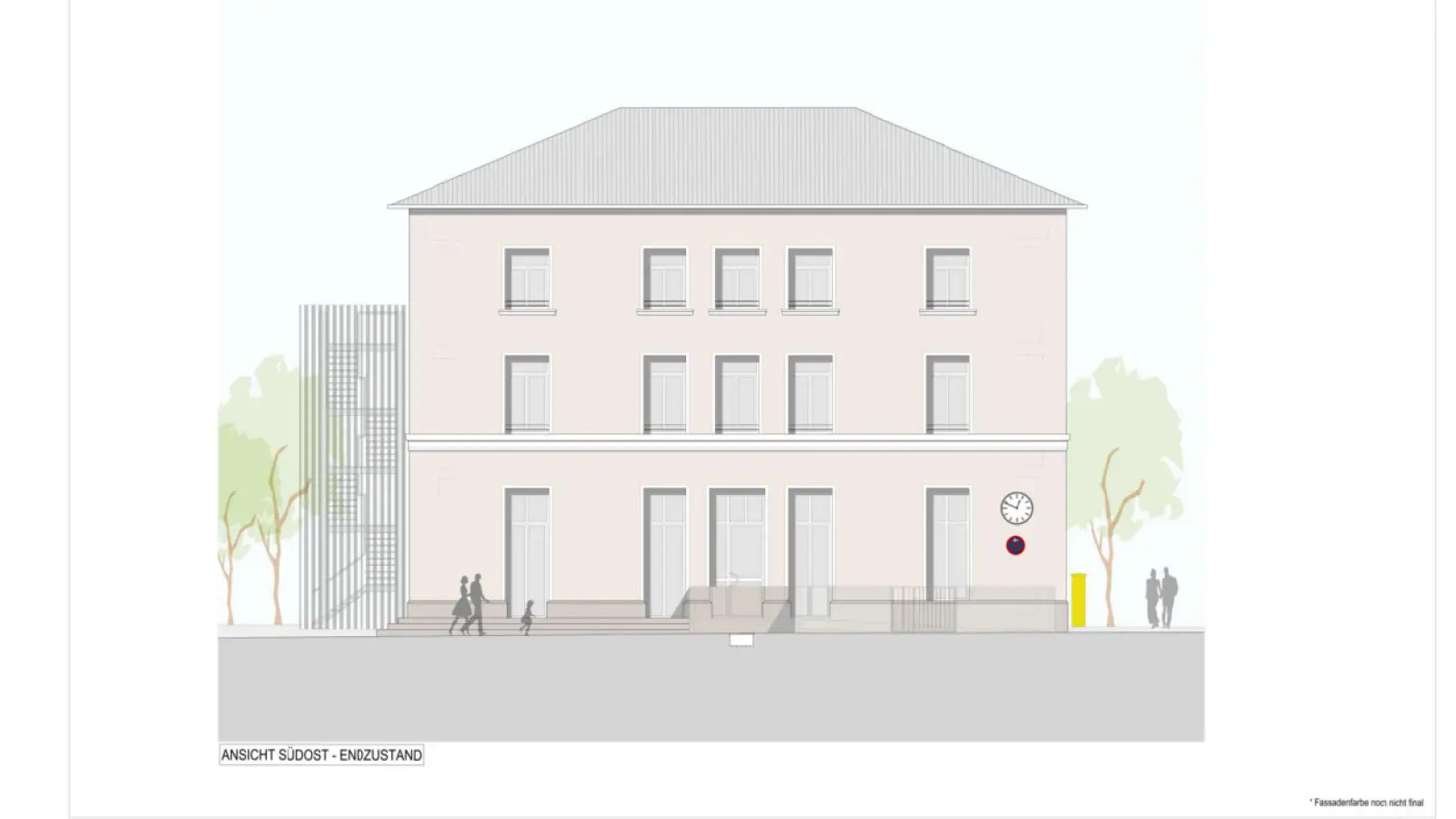 So könnte der Musikbahnhof in Heilsbronn einmal aussehen. (Grafik: Büro Century 3 Europe)