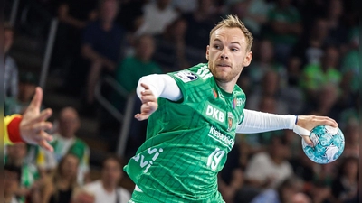Welthandballer Mathias Gidsel war einmal mehr bester Berliner Schütze. (Archivbild) (Foto: Andreas Gora/dpa)