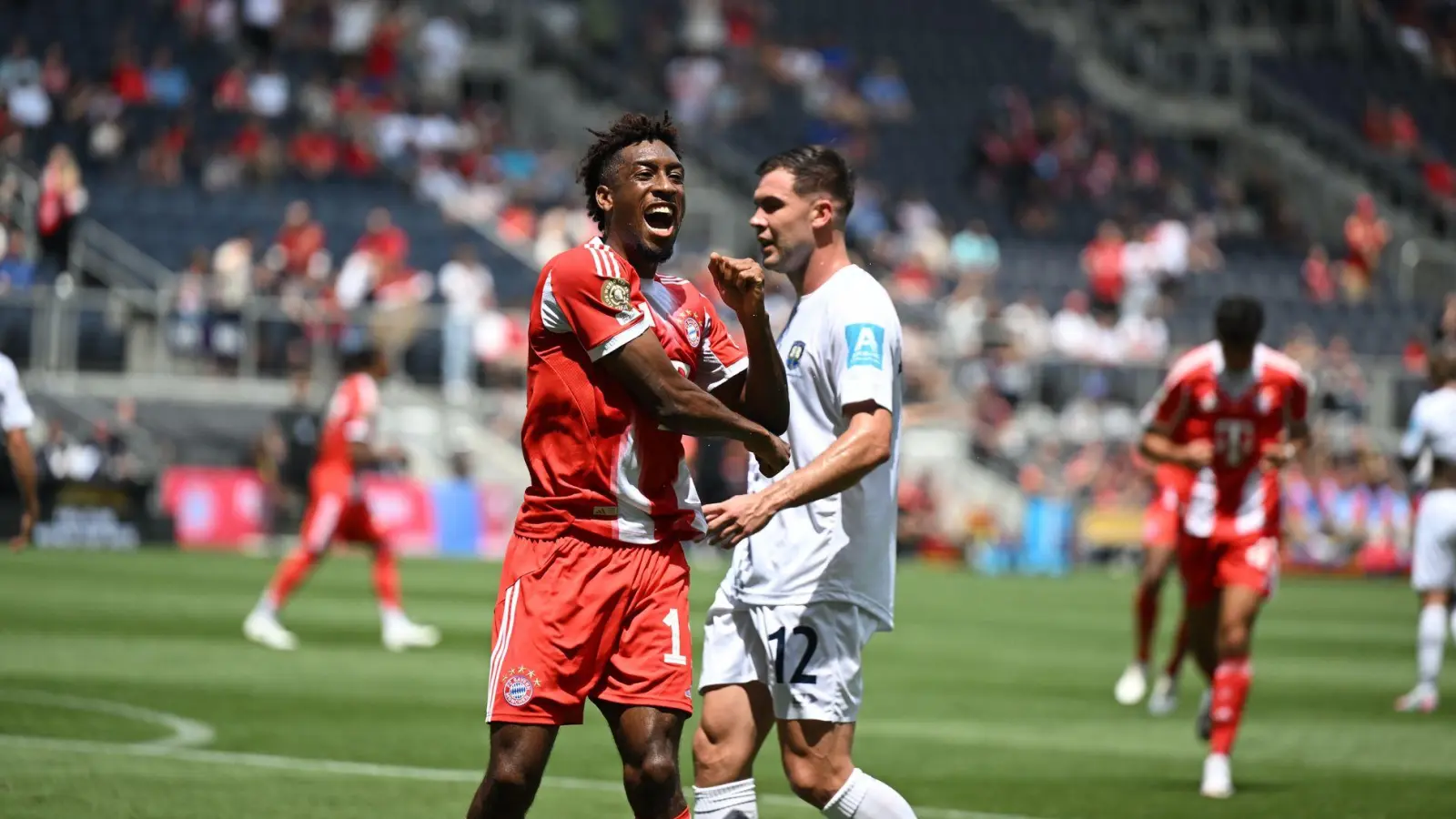 Kingsley Coman ist der erste Torschütze der neuen Club-WM. (Foto: Sven Hoppe/dpa)