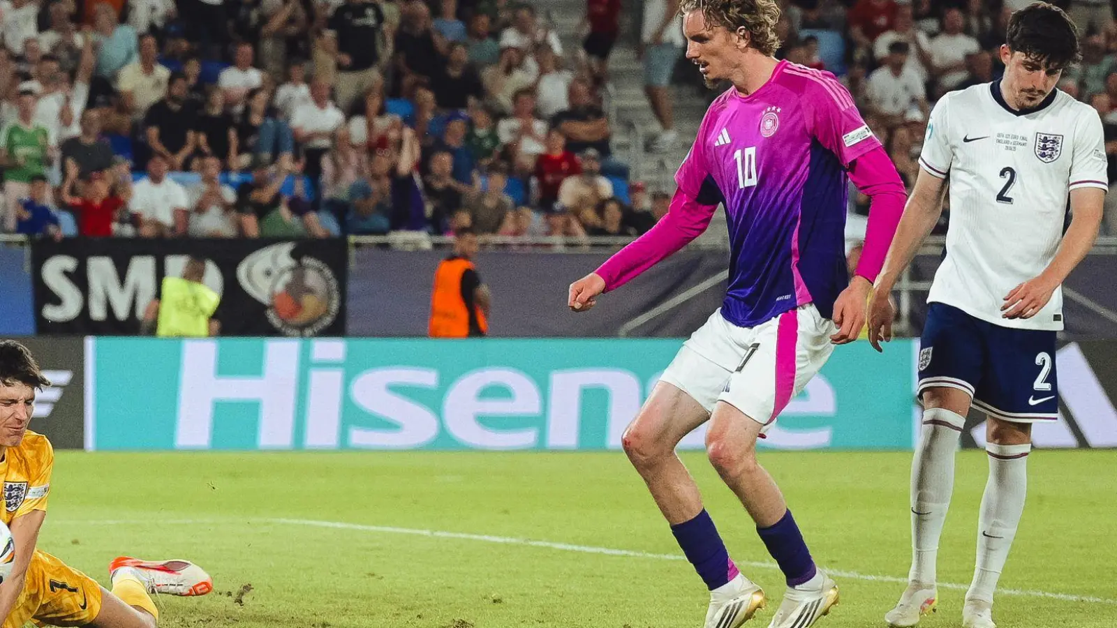 Kein Woltemade-Tor, kein Titel - die deutsche U21 verliert gegen England. (Foto: Robert Nemeti/dpa)