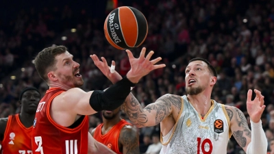 Im Duell zweier Welt- und Europameister setzte sich Andreas Obst gegen Daniel Theis durch. (Foto: Sven Hoppe/dpa)