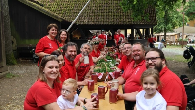 Im Spitalhof haben die Torwächter während der Kinderzeche ihr Lager. (Foto: Martina Haas)