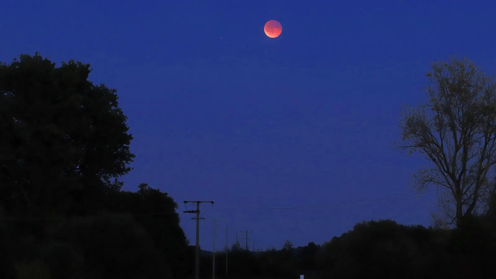 Ein Leserfoto aus dem Rezattal: So hat die Mondfinsternis bei Immeldorf ausgesehen. (Foto: Thomas Göppner)