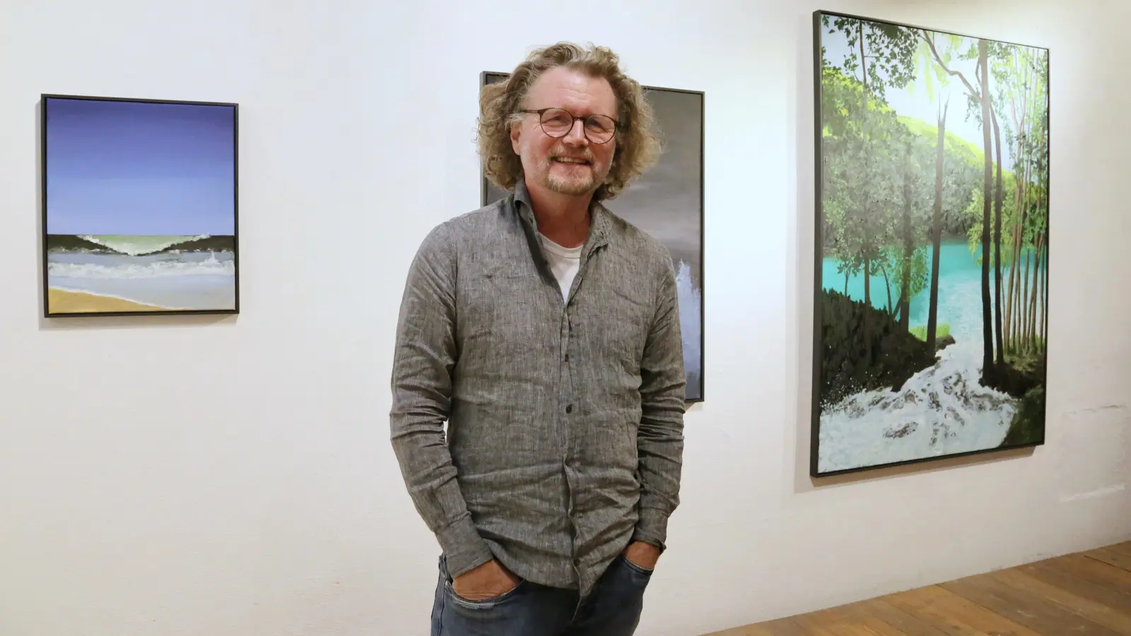 Entdeckte spät die Landschaftsmalerei für sich: der Künstler Berthold Bock. (Foto: Martina Kramer)
