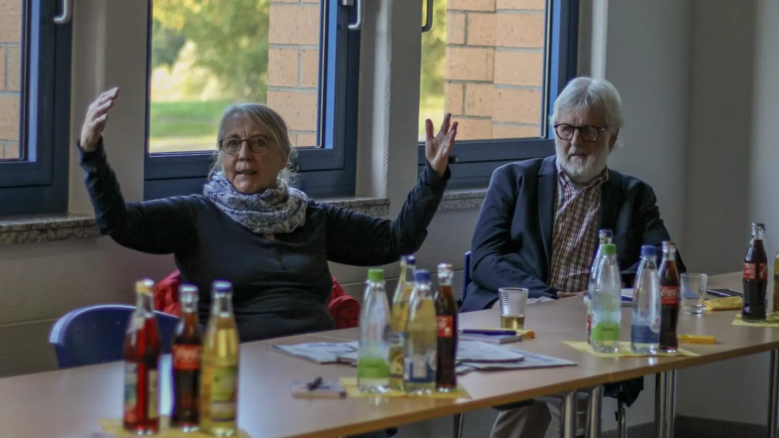 Leserin Lotte Roth aus Neuendettelsau und Leser Kurt Unger (Feuchtwangen). (Foto: Constantin Prosch)